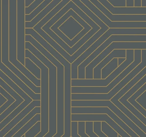 York CI2371 Dark Gray Diverging Diamonds Wallpaper