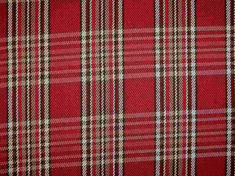 Laura Kiran Cotswald Plaid Red Fabric