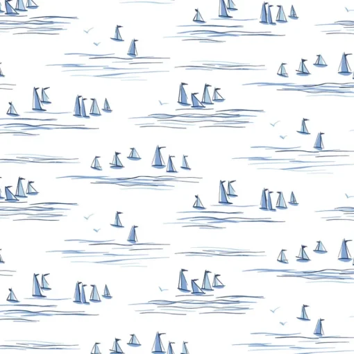 York CV4462 Blue Full Sails Wallpaper