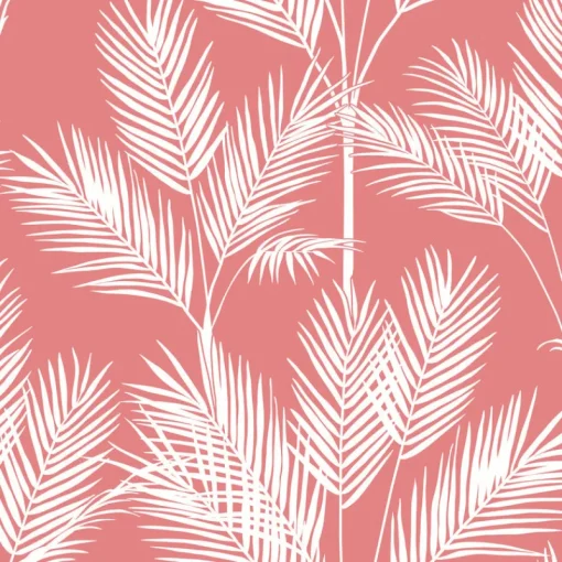 York CV4407 Coral King Palm Silhouette Wallpaper