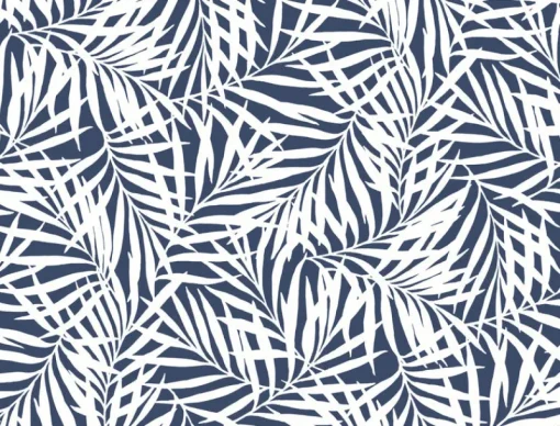 York CV4432 Navy White Oahu Fronds Wallpaper