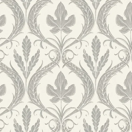 York DM4925 Gray Beige Adirondack Damask Wallpaper