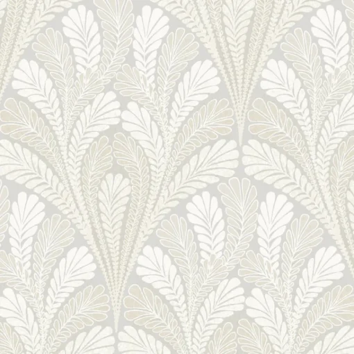 York DM5022 Gray Shell Damask Wallpaper