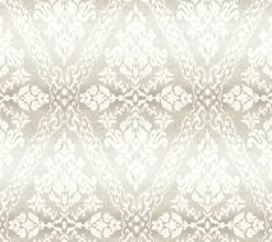 York DM4933 Off White Tudor Diamond Damask Wallpaper