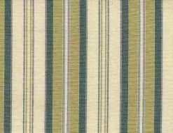 Laura Kiran Dover Stripe Cream Green Hay Fabribc