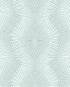 Brewster/ASP Feliz Seafoam Beaded Ogee Wallpaper