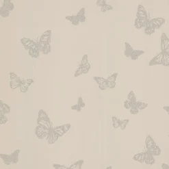 Brewster For Your Bath III Café Pearl Butterfly Wallpaper