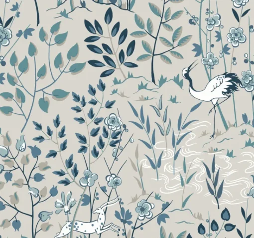York HO2129 Gray Aspen Wallpaper