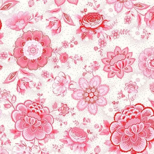 Brewster Kali Pink Folklore Chintz Wallpaper