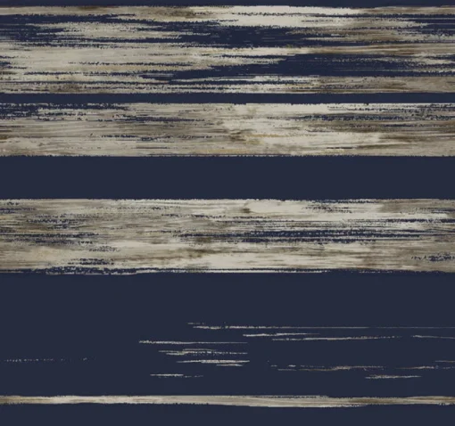 York KT2154 Navy Horizontal Dry Brush Wallpaper