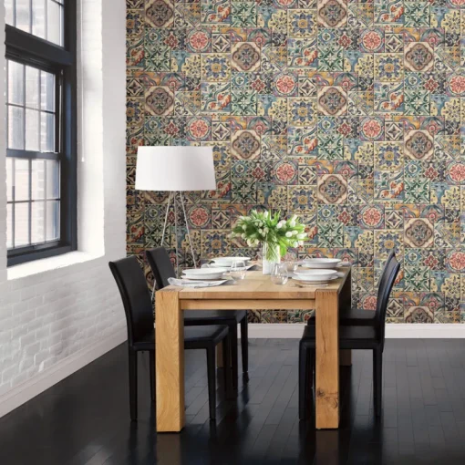 Brewster/ASP Marrakesh Tiles Multi Mosaic Wallpaper