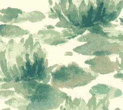 York NA0526 Green Water Lily Wallpaper