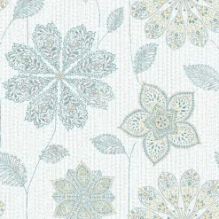 Brewster NU1697 Gypsy Floral Blue/Green Peel and Stick Wallpaper