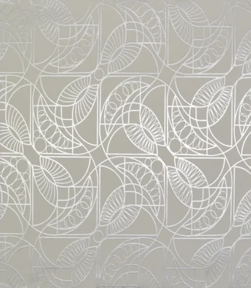 York/AV NW3524 Cartouche White/Silver Wallpaper