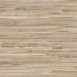 Brewster Ting Taupe Grasscloth Wallpaper
