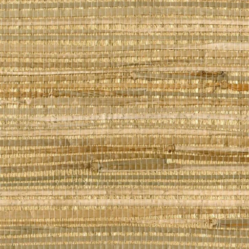 Brewster Zoho Neutral Foil Grass Wallpaper